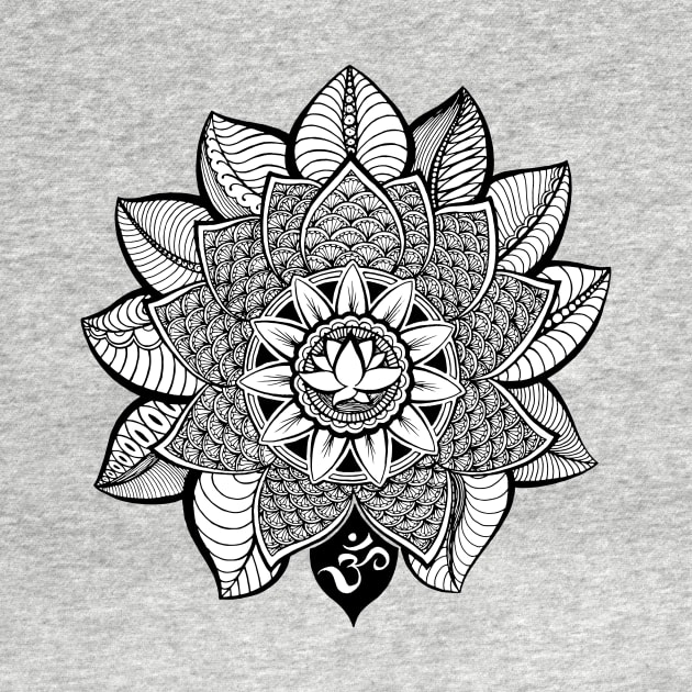 Lotus Flower Mandala by DebSoromenho